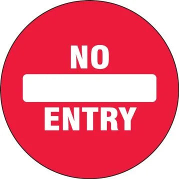 Double-Sided Door Stickers: No Entry - Exit Only-1