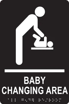 ADA Braille Tactile Sign: Baby Changing Area-1