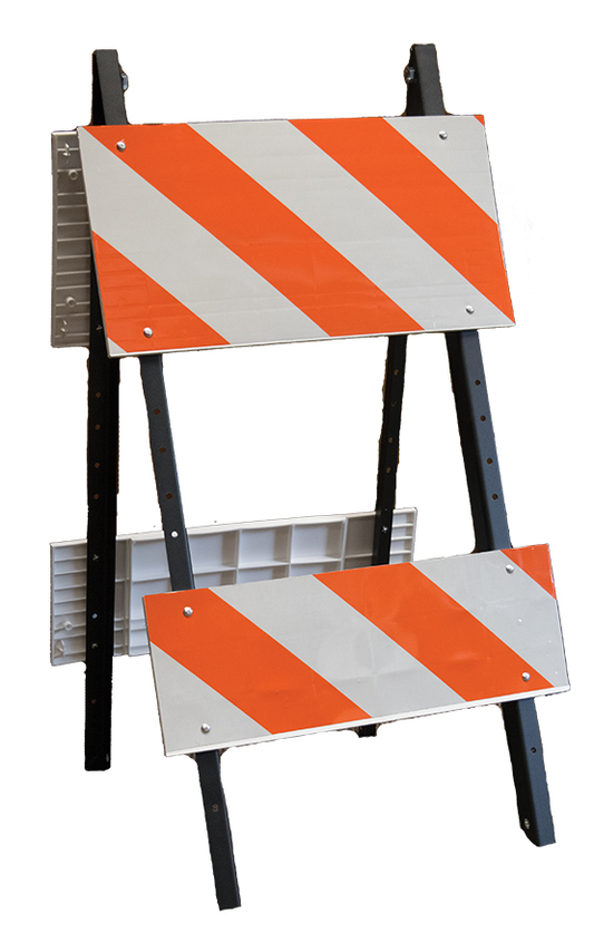 Steelcade Barricades - Type II - Sheeted Top Panel: 24"W x 12"H, Unsheeted Bottom Panel: 24" x 8"