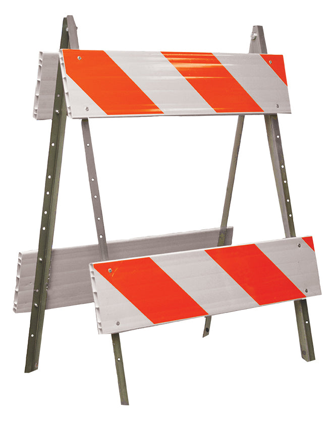 Steelcade Barricades - Type II XL - Sheeted Top Panel: 36"W x 8"H, Unsheeted Bottom Panel: 36" x 8"