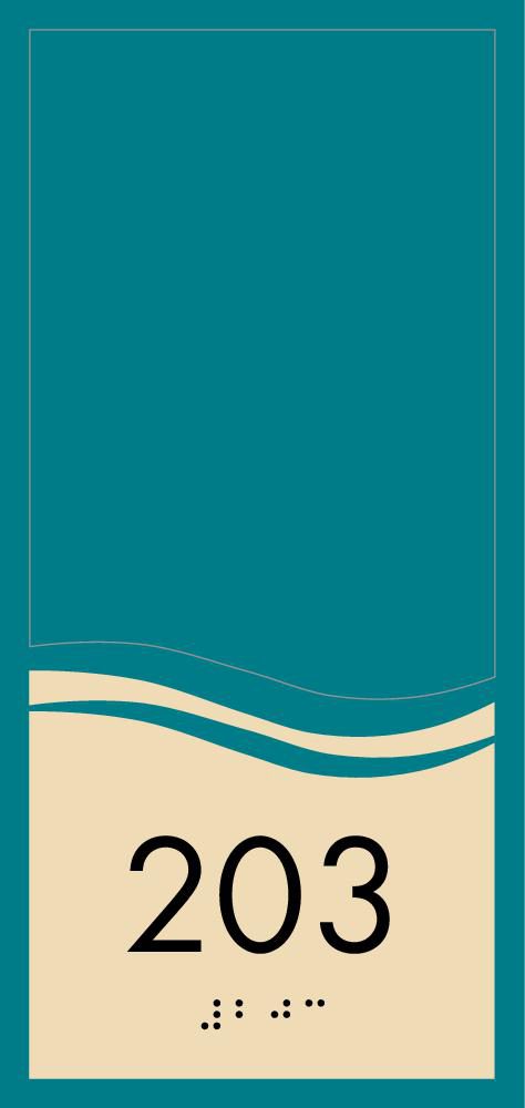 Bay - Room Number C 4.5" x 9.5"