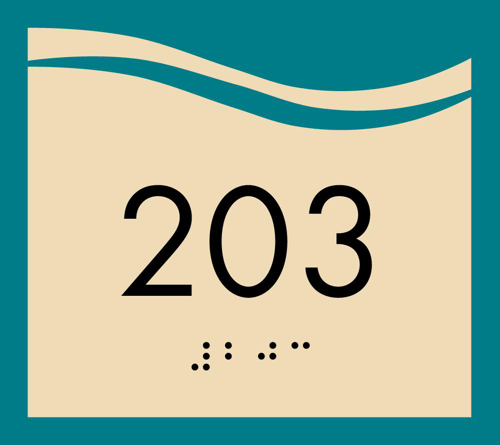 Bay - Room Number A 4.5" x 4"