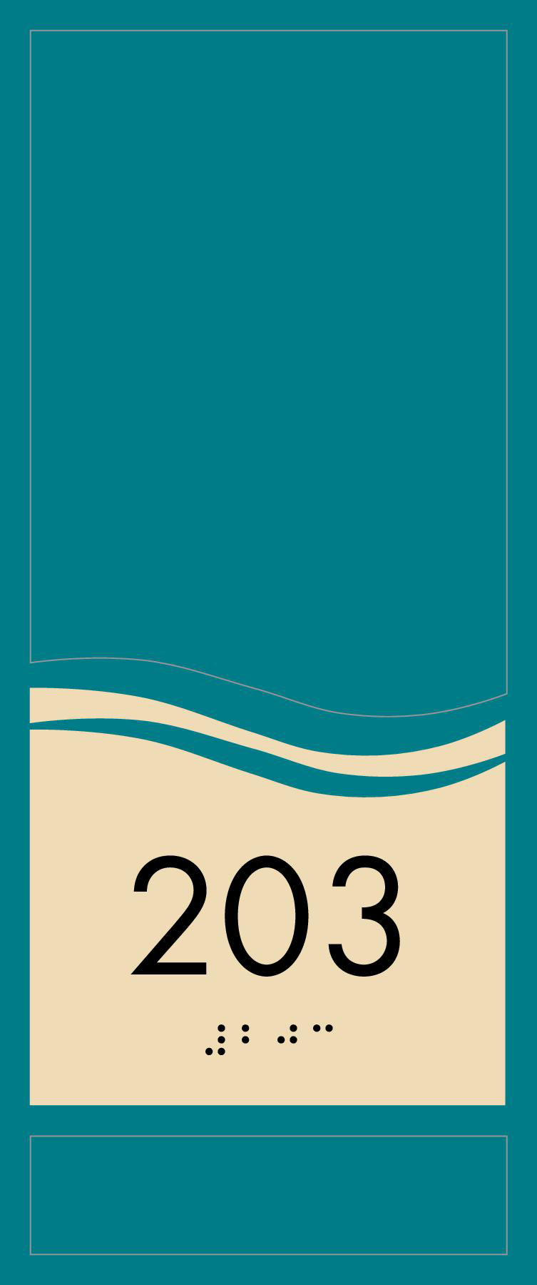 Bay - Room Number D 4.5" x 10.75"