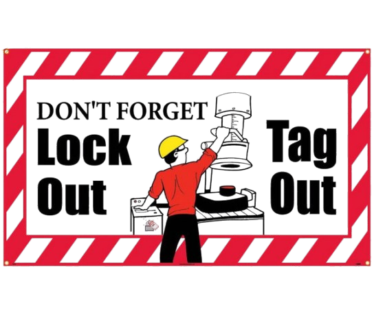 Banner - Don'T Forget Lock Out Tag Out - 3Ft X 5Ft-1