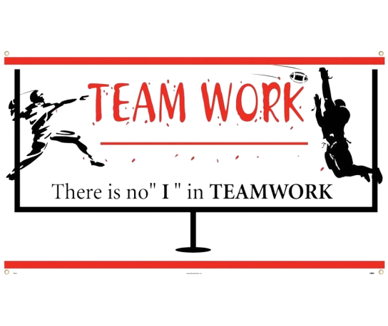 Banner - Team Work There Is No I In Teamwork - 3Ft X 5Ft-1