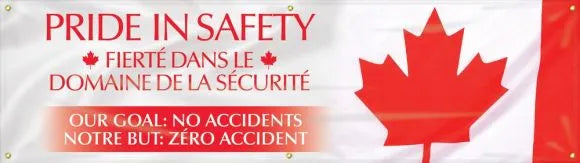 Safety Motivational Banners: PRIDE IN SAFETY, OUR GOAL: NO ACCIDENTS-1