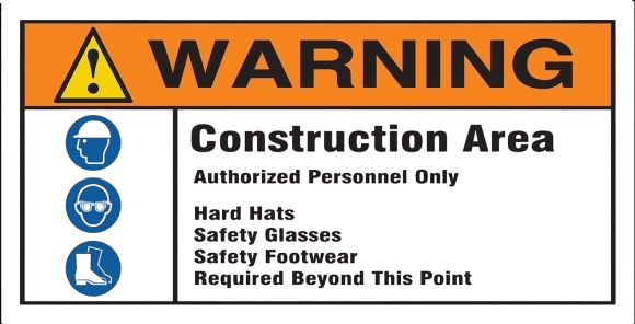 Fence-Wrap Mesh Gate Screens: Warning - Construction Area - Authorized Personnel Only-8