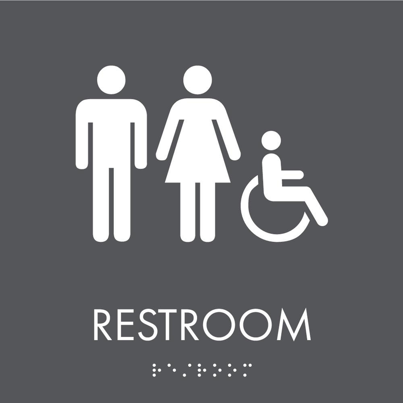 Frosted - Restroom ID B 8" x 8"-1