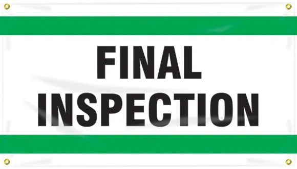Quality Control Ceiling Banner: Final Inspection-1