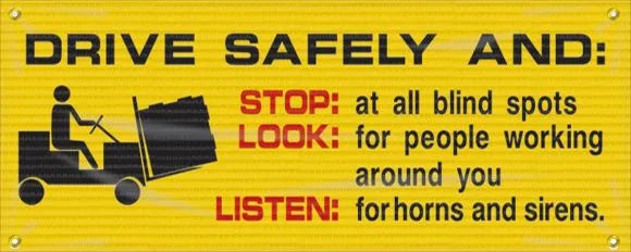 Mesh Banners: Drive Safely And Stop Look Listen-1