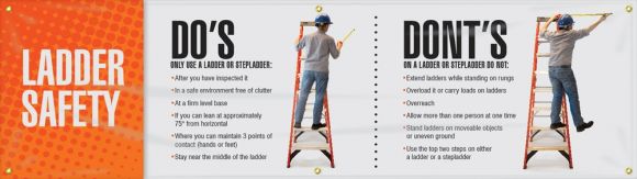 Motivational Banner: Ladder Safety Do's - Dont's-1