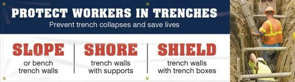 OSHA NEP Trenching Initiative Banner: Protect Workers In The Trenches-1