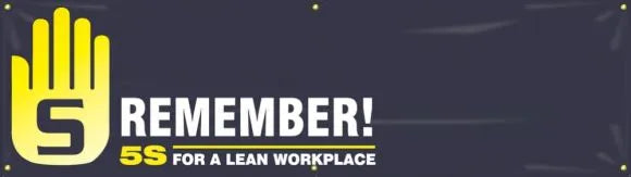 5S Banner: Remember! 5S For A Lean Workplace-1