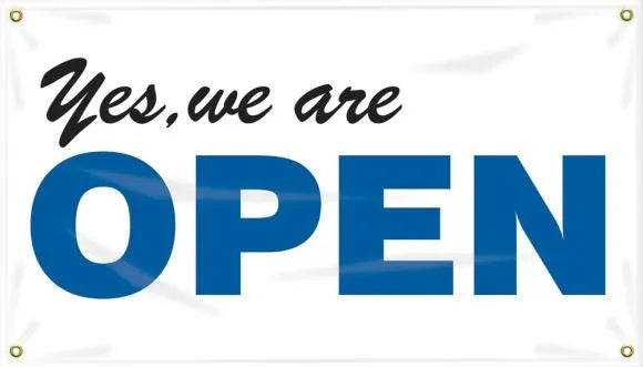 Safety Banner: Yes, We Are Open-1