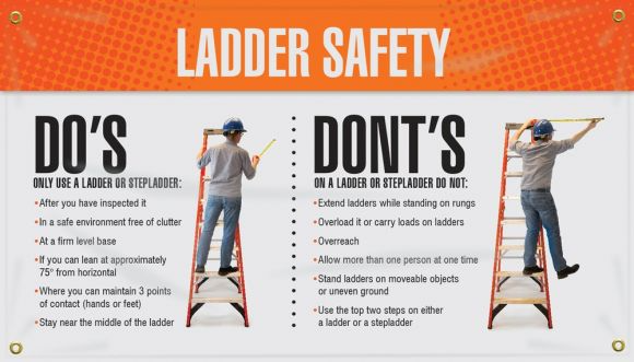 Motivational Banner: Ladder Safety Do's - Dont's-2