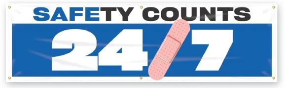 Safety Banners: Safety Counts 24/7-1