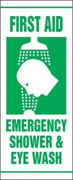 First Aid Safety Banner: Emergency Shower & Eye Wash-2