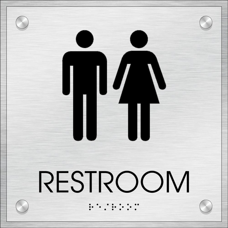 My Salon Suite - Restroom Sign 9" x 9"-1