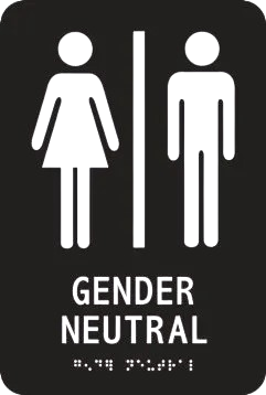 ADA Braille Gender-Neutral Sign: Gender Neutral Restroom-1