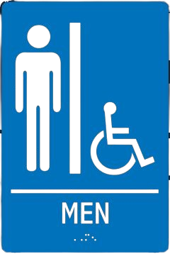 ADA Braille Tactile Sign: Handicap Accessible Men's Restroom-2