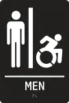 ADA Braille Tactile Sign: Handicap Accessible Men's Restroom-1