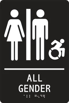ADA Braille Tactile Sign: Handicap Accessible Women's Restroom-1