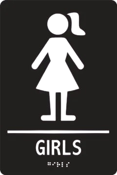 Restroom and access ADA braille signs