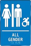 ADA Braille Tactile Sign: Handicap Accessible Women's Restroom-2