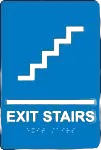 ADA Braille Tactile Sign: Exit Stairs