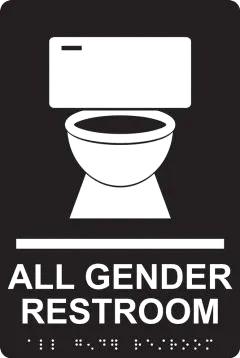 ADA Braille Tactile Sign: All Gender Restroom