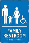 ADA Braille Tactile Sign: Handicap Accessible Family Restroom-2
