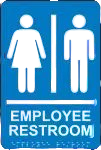 ADA Braille Tactile Sign: Employee Restroom
