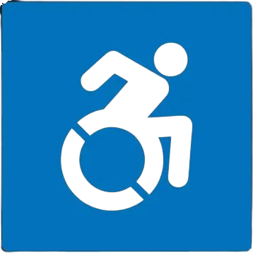 ADA Braille Tactile Sign: Wheelchair image