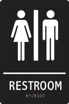 ADA Braille Tactile Sign: Unisex Restroom