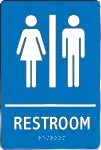 ADA Braille Tactile Sign: Unisex Restroom