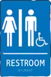 ADA Braille Safety Sign: Restroom