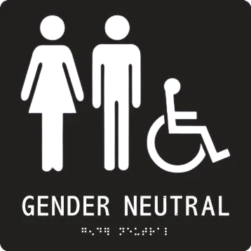 ADA Braille Gender-Neutral Sign: Gender Neutral Restroom-1
