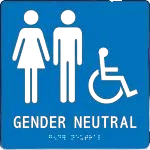ADA Braille Gender-Neutral Sign: Gender Neutral Restroom-2