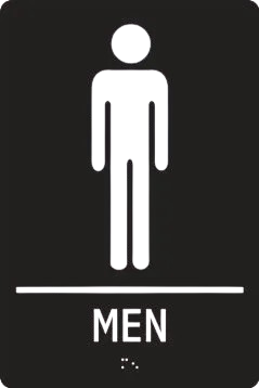 ADA Braille Tactile Sign: Men-1