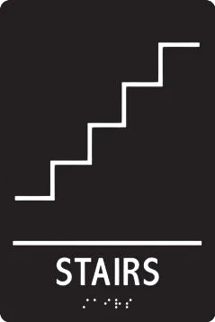 ADA Braille Tactile Sign: Stairs-1