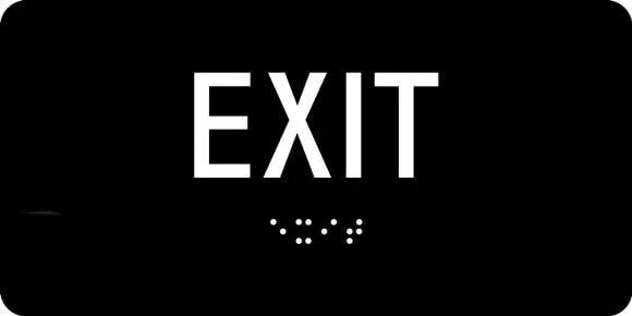 ADA Braille Tactile Sign: Exit-1