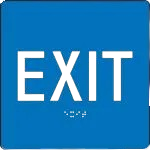 ADA Braille Tactile Sign: Exit-2