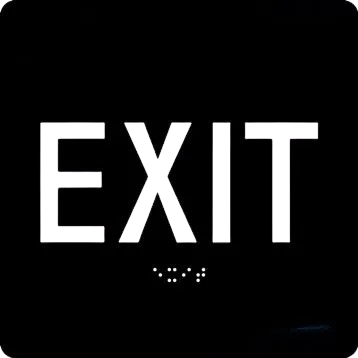 ADA Braille Tactile Sign: Exit/BL-1