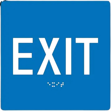 ADA Braille Tactile Sign: Exit/BU-1
