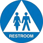 California Title 24 ADA Gender Neutral Restroom Door Sign: Restroom