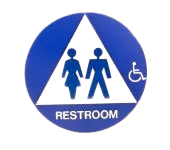 California Title 24 ADA Restroom Door Sign: Restroom (Unisex/Handicap Accessible)