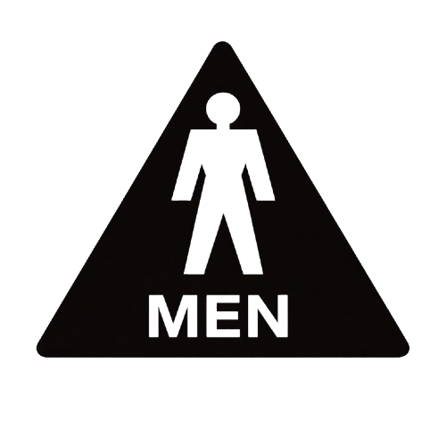 California Title 24 ADA Restroom Door Sign: Men-2