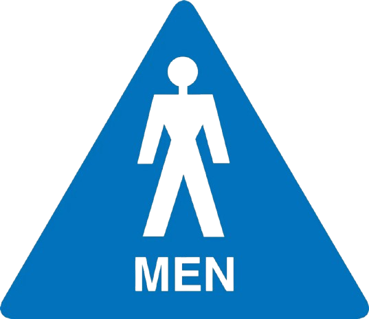 California Title 24 ADA Restroom Door Sign: Men-1