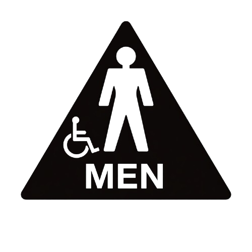 California Title 24 ADA Restroom Door Sign: Men (Wheelchair Accessible)-1