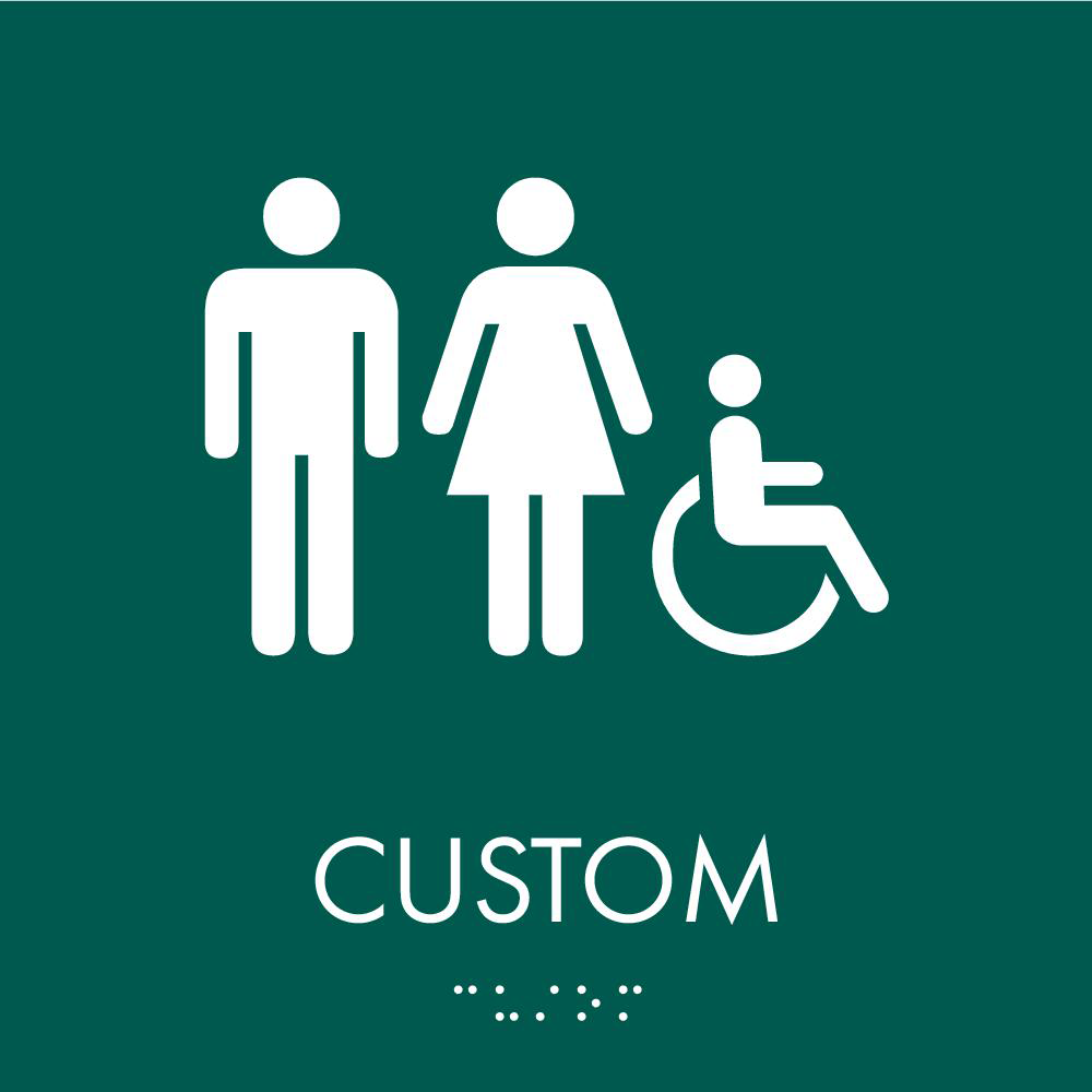 Restroom ID B 8" x 8"